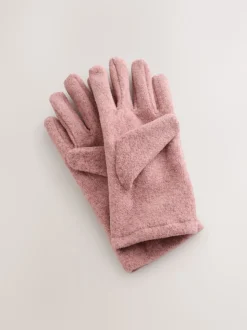 Pink Fleece Gloves