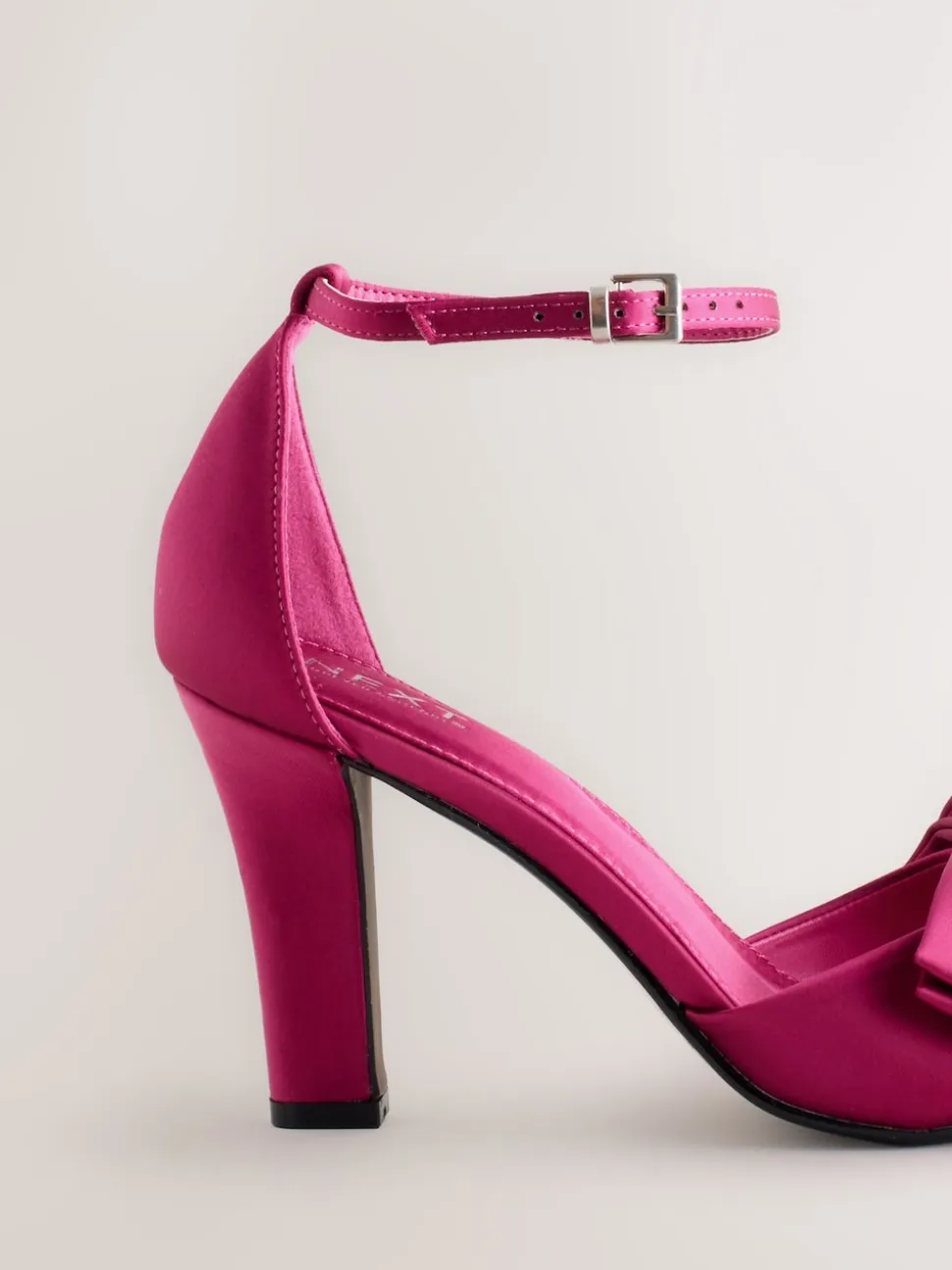 Pink Forever Comfort® Satin Bow Block Heeled Sandals