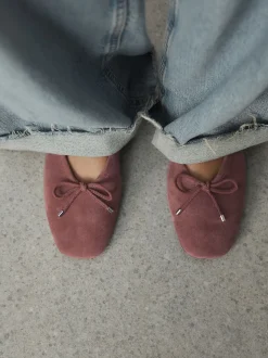 Pink Forever Comfort® Suede High Cut Ballet Flats