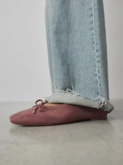 Pink Forever Comfort® Suede High Cut Ballet Flats