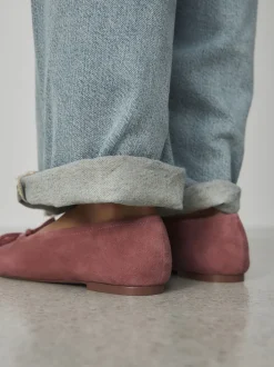 Pink Forever Comfort® Suede High Cut Ballet Flats