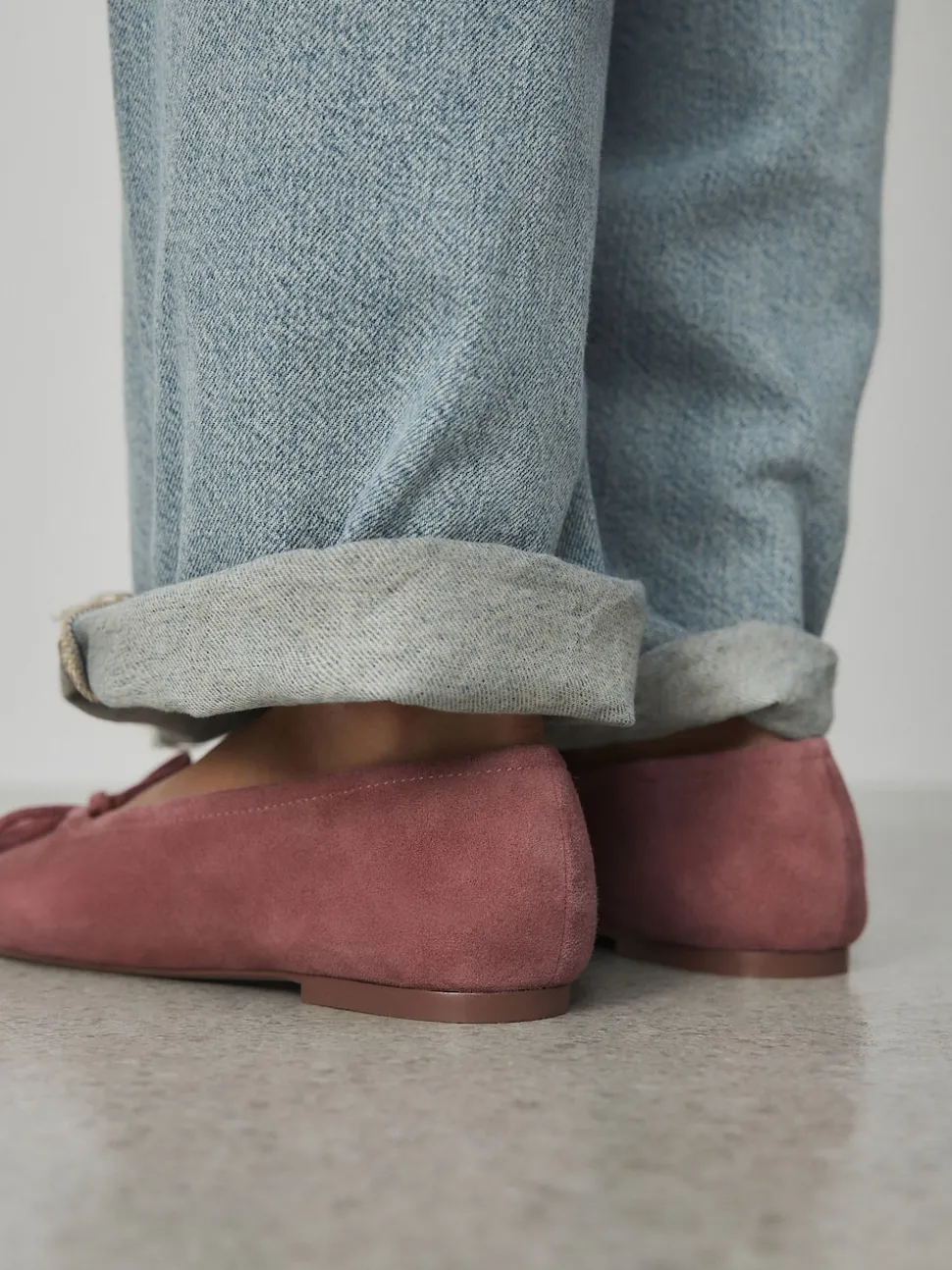 Pink Forever Comfort® Suede High Cut Ballet Flats