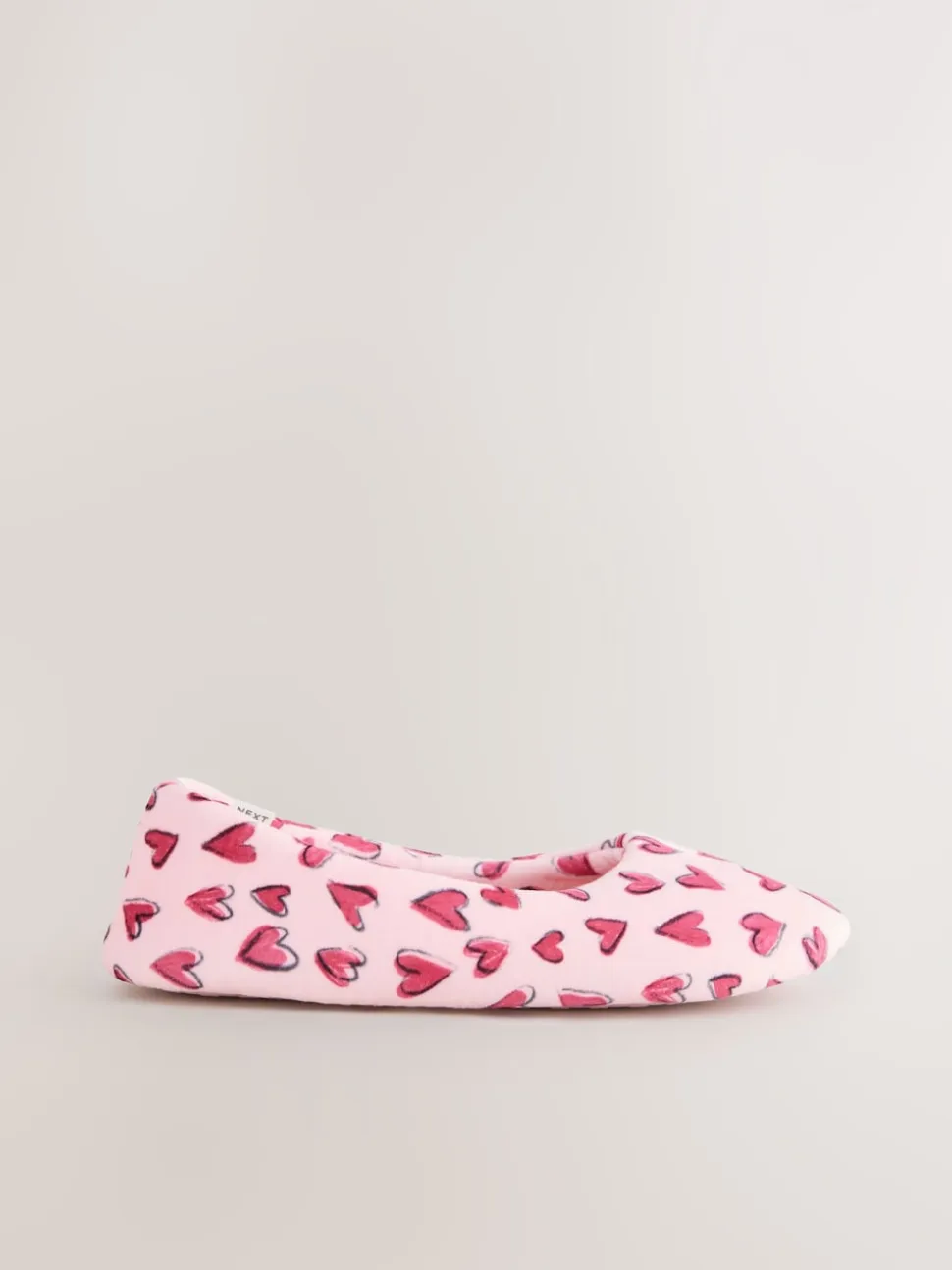 Pink Hearts Ballet Slippers