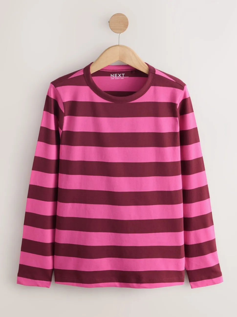 Pink Long Sleeve Crew Neck T-Shirts 5 Pack