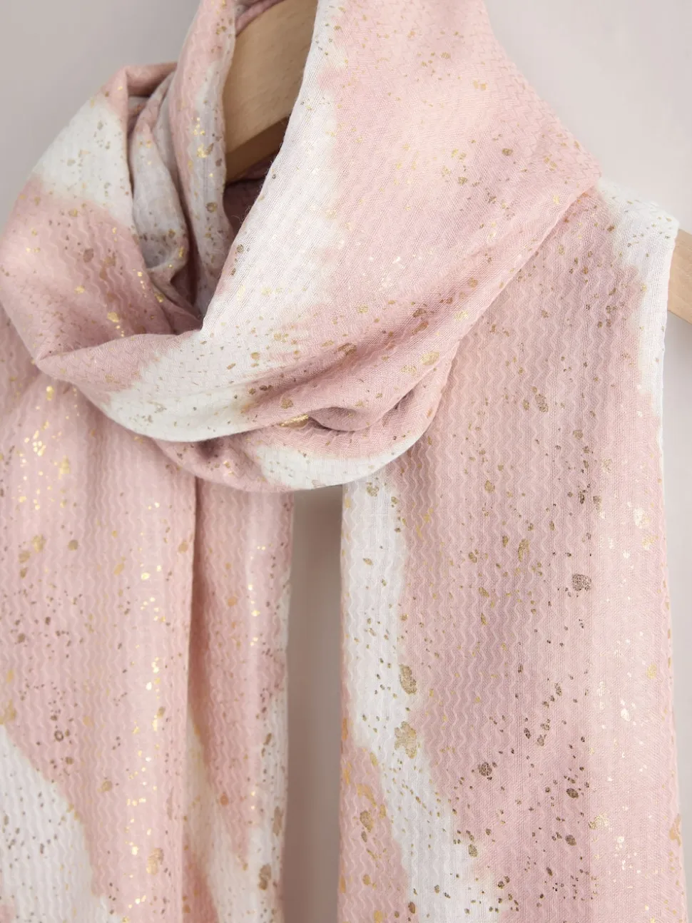 Pink Marble Foil Lightweight Scarf