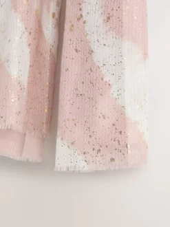 Pink Marble Foil Lightweight Scarf