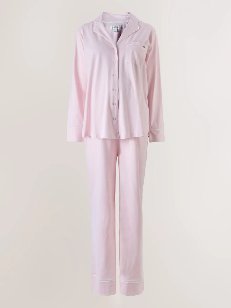 Pink Maternity Jersey Button Through Pyjamas