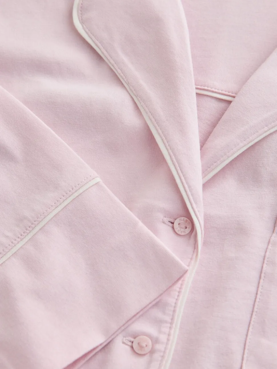 Pink Maternity Jersey Button Through Pyjamas