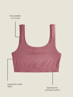 Pink N.Premium Super Soft Seamless Crop Bra