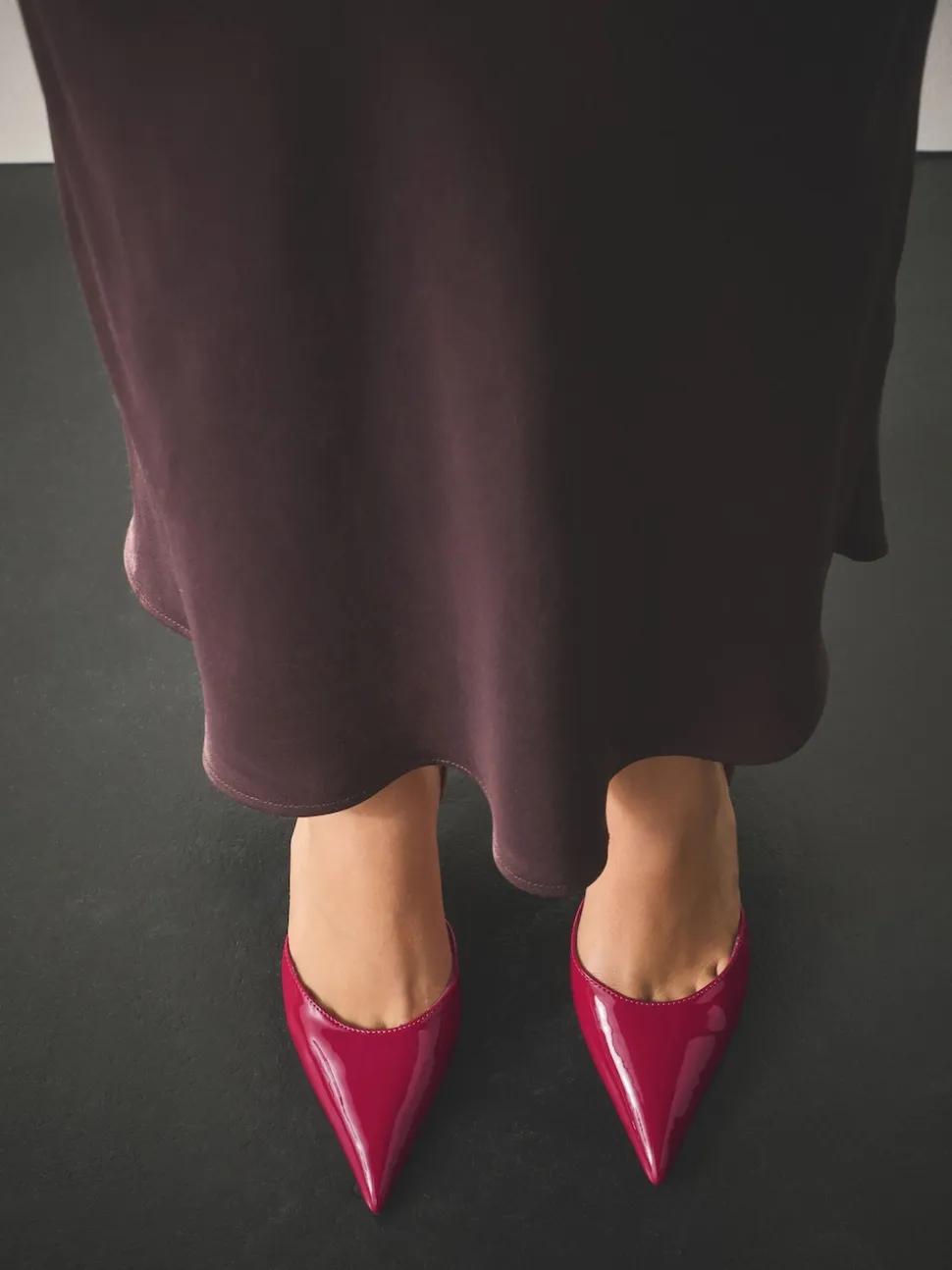 Pink Patent Forever Comfort® Pointed Toe Curvy Slingback Heels