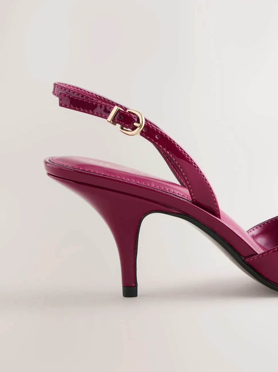 Pink Patent Forever Comfort® Pointed Toe Curvy Slingback Heels