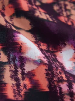 Pink Print with Pocket Active Sports Dry Tech Sculpting Leggings