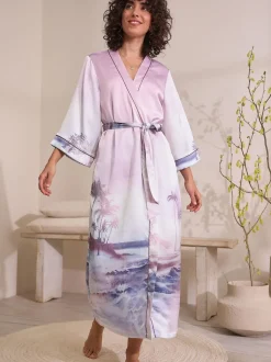 Pink Scene Lightweight Dressing Gown