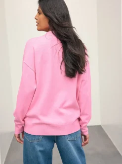Pink Supersoft V-Neck Cardigan With Pockets