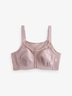Pink Total Support Front Fastening Back Smooth & Support Bra