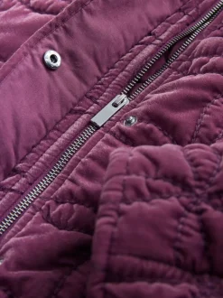 Pink Velvet Quilted Jacket