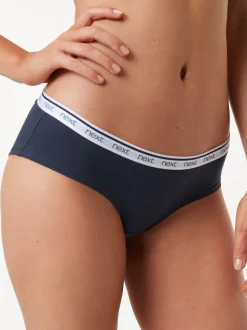 Pink/Blue Stripe Short Cotton Logo Knickers 4 Pack