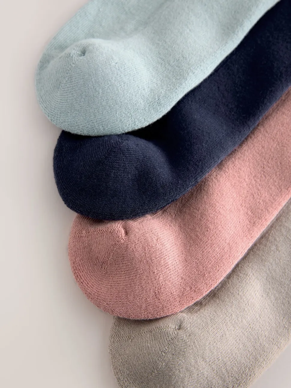 Pink/Blue/Neutral Cushion Sole Trainer Socks 4 Pack