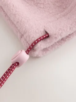 Pink/Burgundy Red Half Zip Graphic Fleece