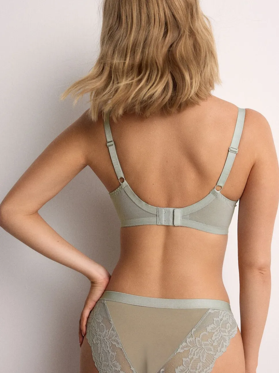 Pink/Cream/Green Floral DD+ Non Pad Full Cup Bras 3 Pack