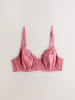 Pink/Cream/Green Floral DD+ Non Pad Full Cup Bras 3 Pack