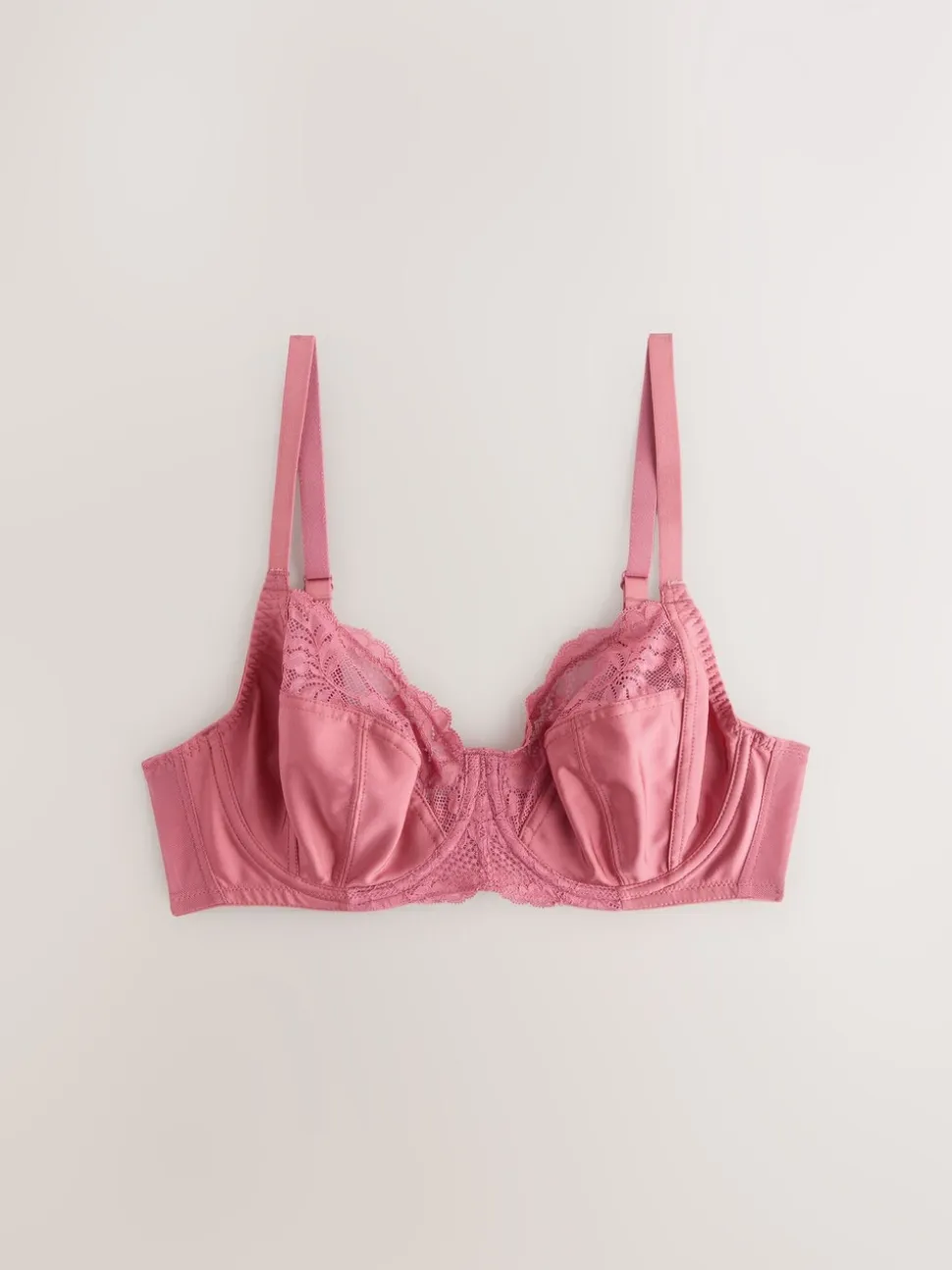 Pink/Cream/Green Floral DD+ Non Pad Full Cup Bras 3 Pack