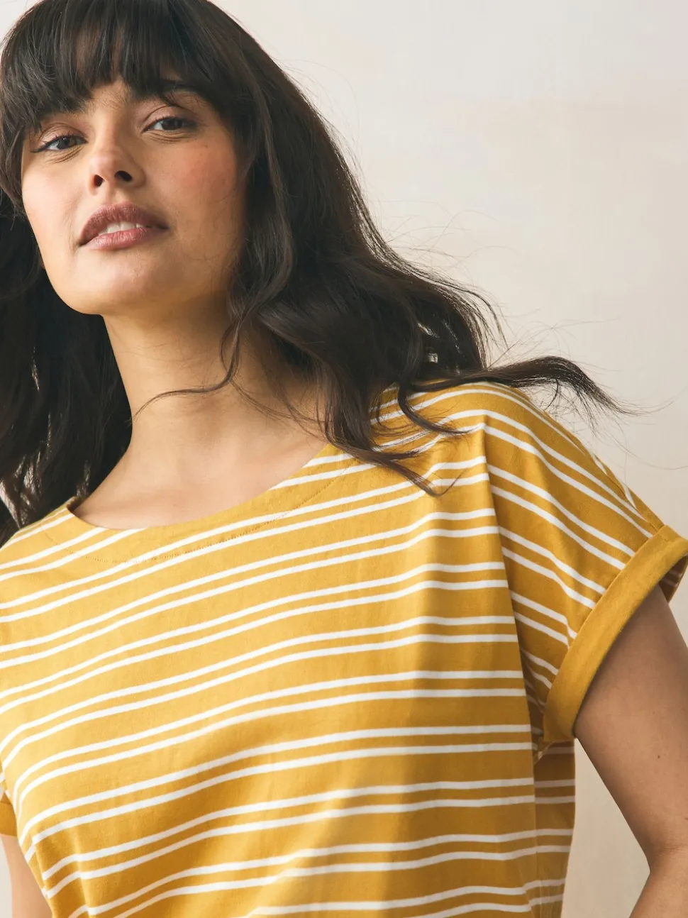 Pink/Green/White/Yellow Stripe/ Palm Print Cap Sleeve T-Shirts 5 Pack