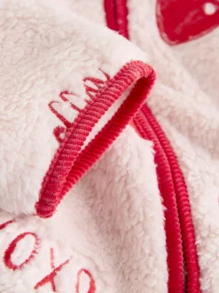Pink/Red Heart Borg Full Zip Fleece