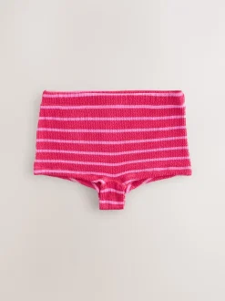 Pink/Red Stripe Crinkle Shorts Swim Shorts Bikini Bottoms