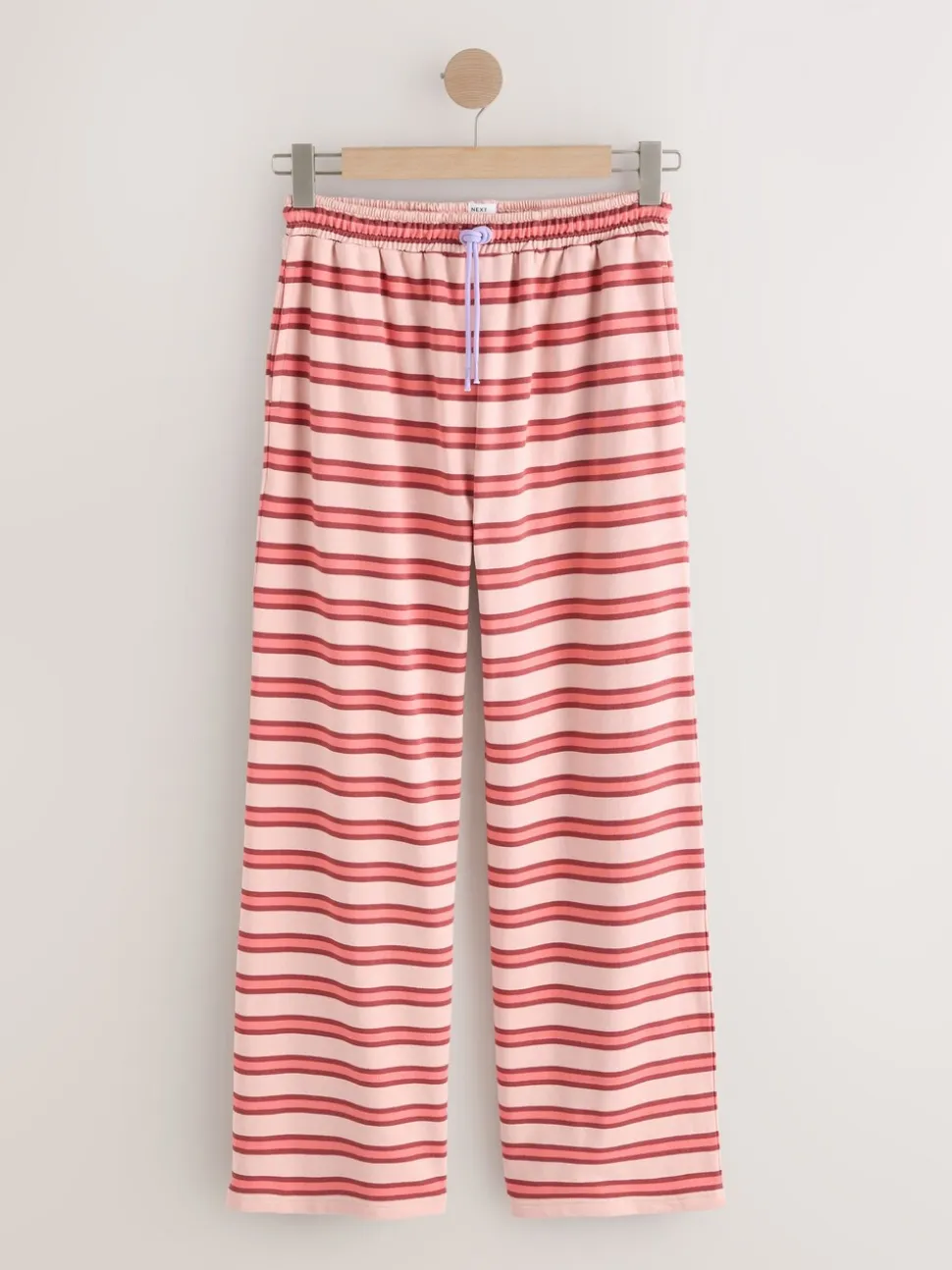 Pink/Red Stripe Wide Leg Joggers