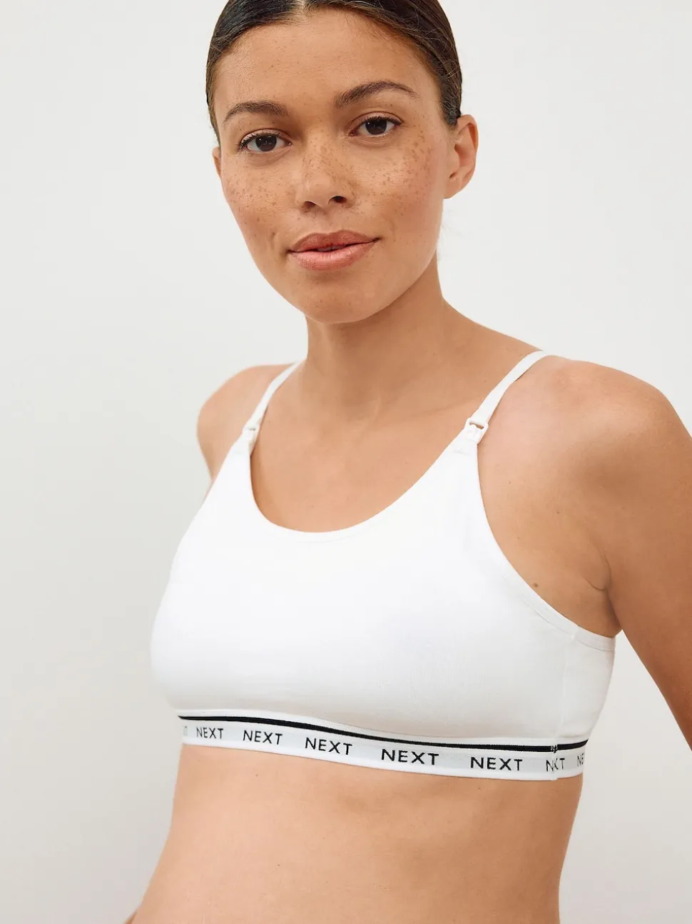 Pink/White Maternity Nursing Crop Ultimate Comfort Tops 2 Pack