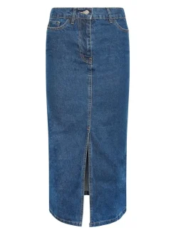 PixieGirl Petite Blue 100% Cotton Maxi Skirt