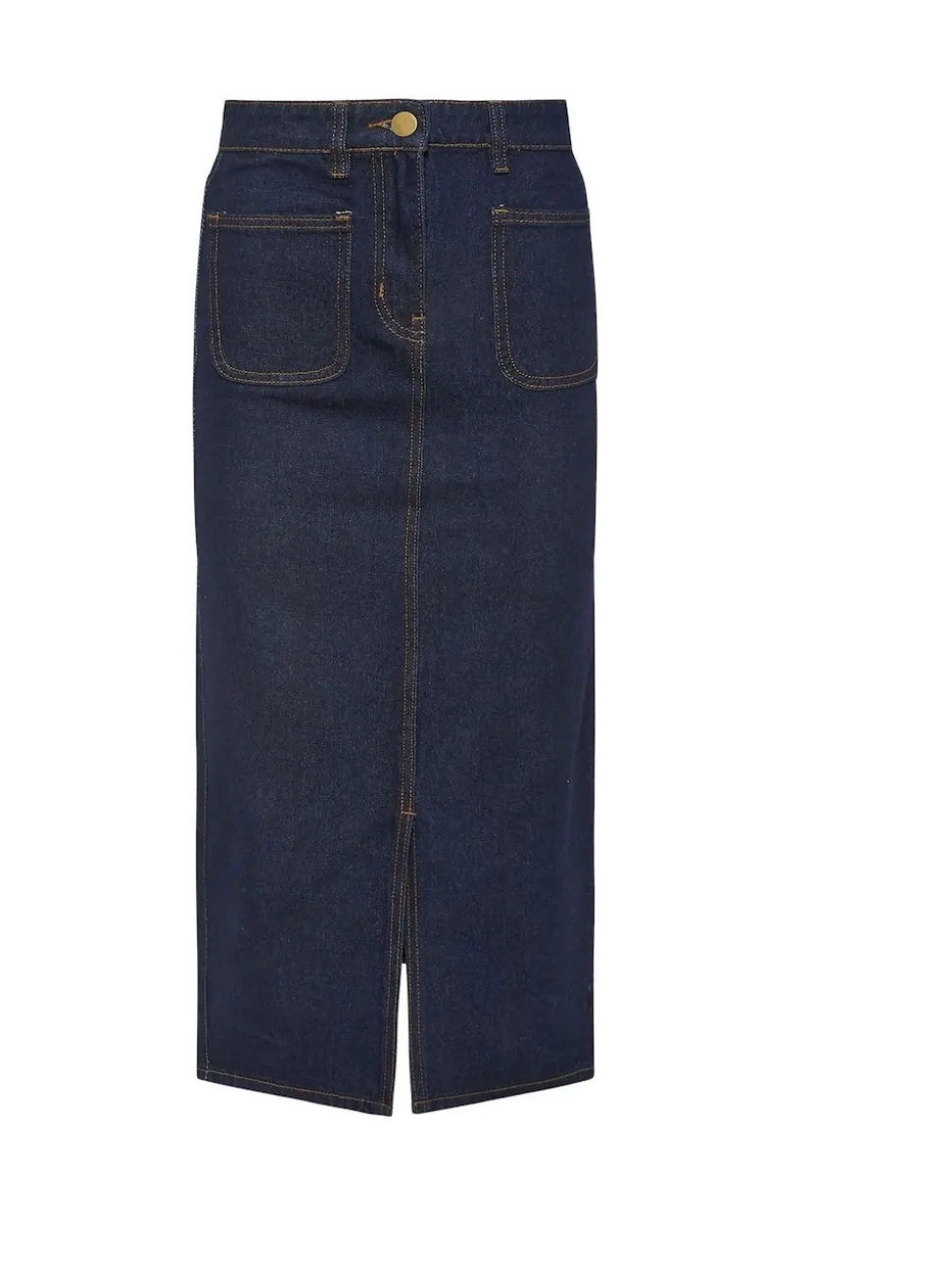PixieGirl Petite Blue 100% Cotton Patch Pocket Midi Skirt