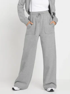 PixieGirl Petite Grey Pocket Patch Wide Leg Joggers