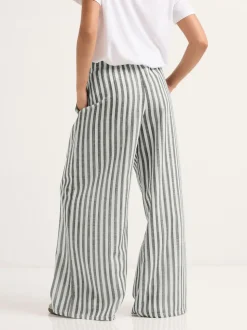 PixieGirl Petite Grey Stripe Wide Leg Trousers