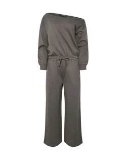 PixieGirl Petite Grey Sweat Wide Leg Jumpsuit