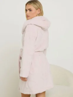 PixieGirl Petite Pink Short Hooded Robe
