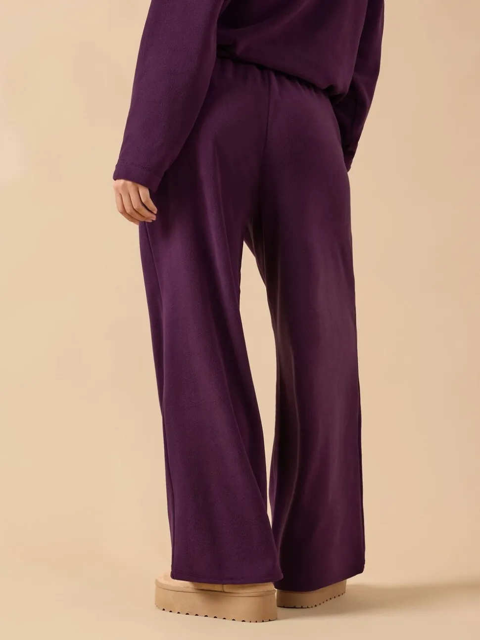 PixieGirl Petite Red Microfleece Wide Leg Joggers
