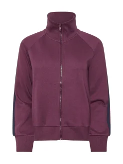 PixieGirl Petite Red Stripe Collar Zip Sweatshirt