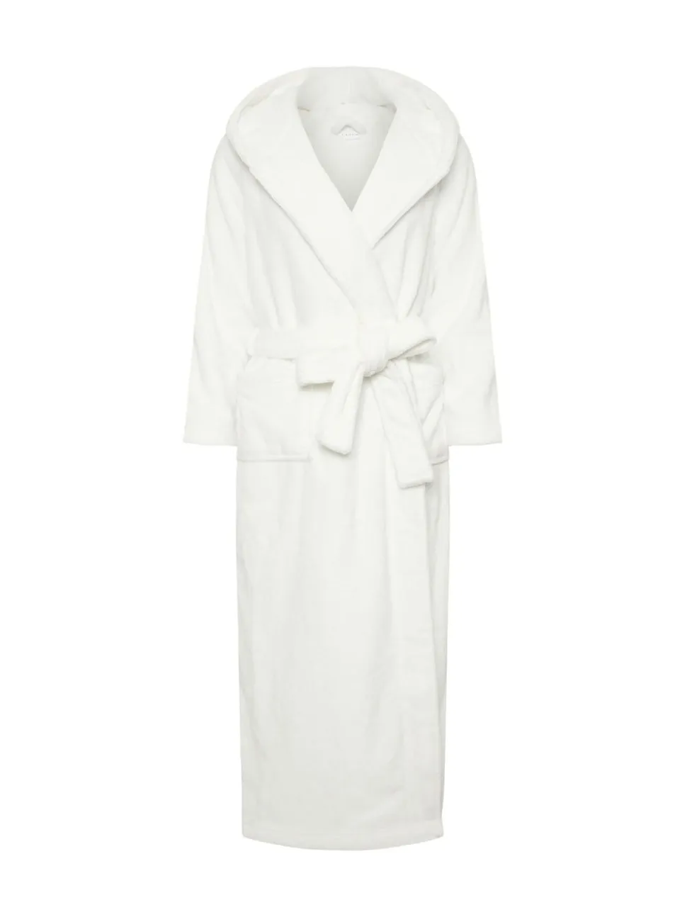 PixieGirl Petite White Cotton Touch Hooded Maxi Robe
