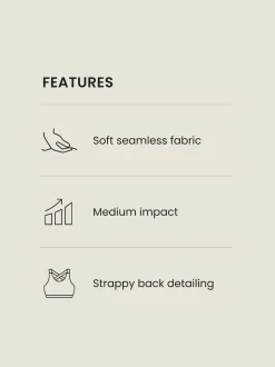 Plum Purple Seamless Strappy Sports Bra