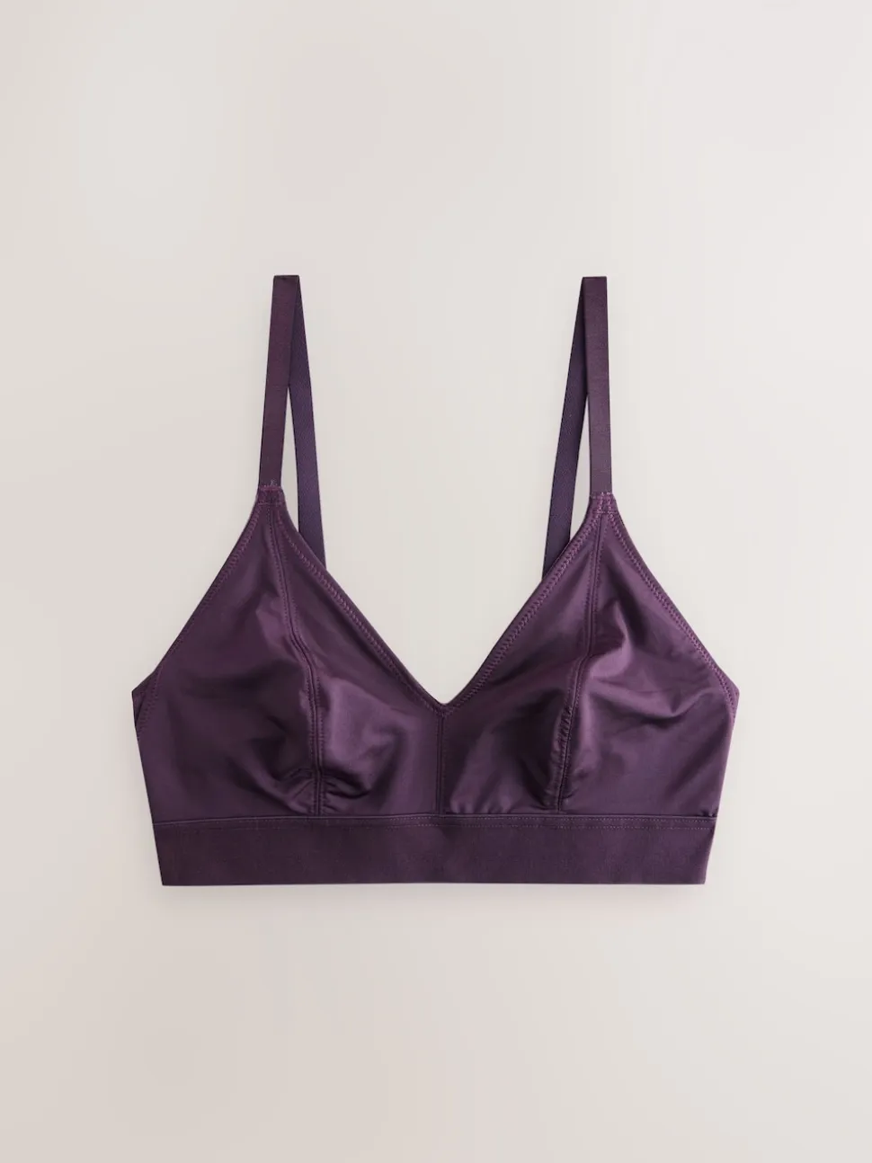 Plum Purple/White Bralette DD+ Ultimate Comfort Non Wire Bralettes 2 Pack
