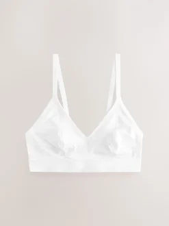 Plum Purple/White Bralette DD+ Ultimate Comfort Non Wire Bralettes 2 Pack