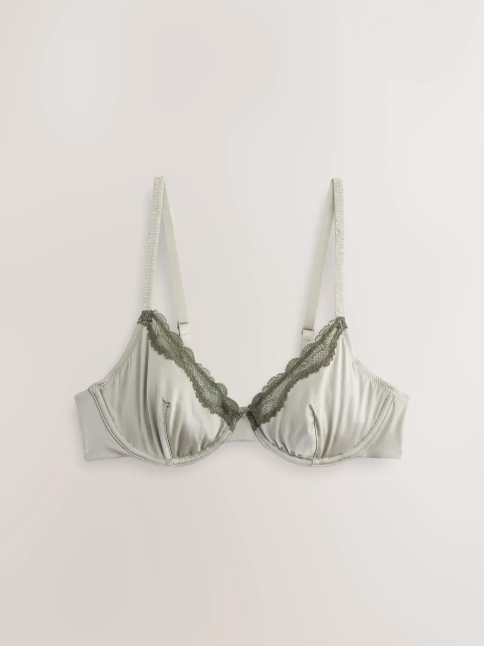 Plum/Green Non Pad Plunge High Shine Bra