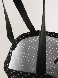 Polka Dot Cotton Shopper Bag