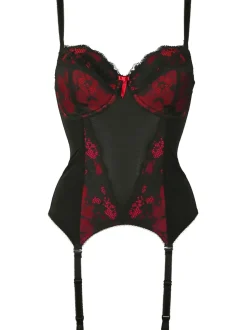 Pour Moi Black Amour Padded Underwired Strapless Basque Bra