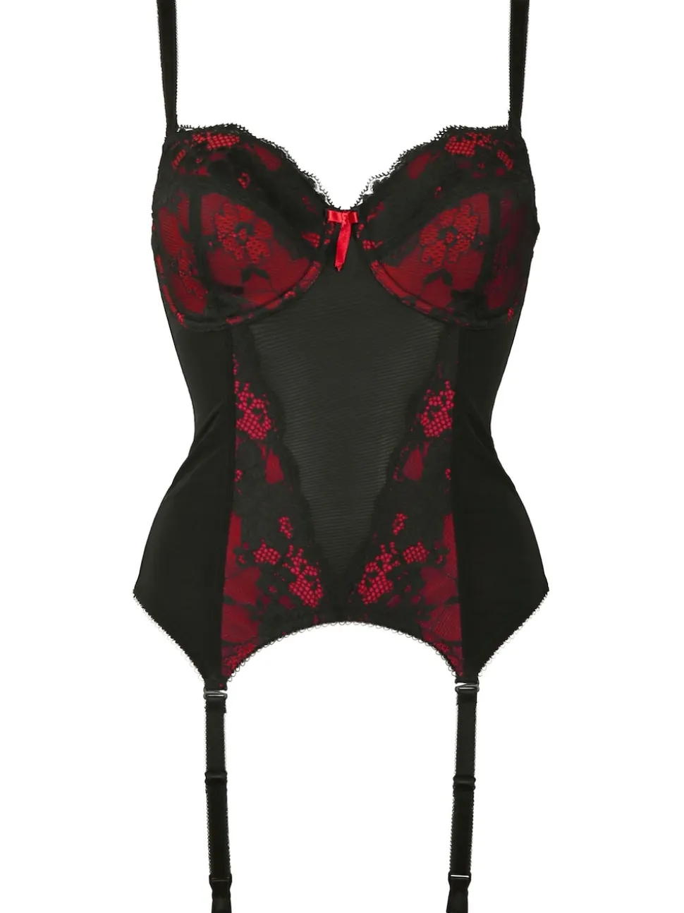Pour Moi Black Amour Padded Underwired Strapless Basque Bra