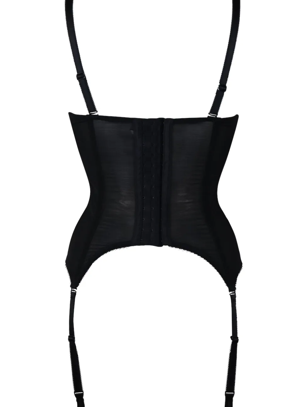 Pour Moi Black Amour Padded Underwired Strapless Basque Bra