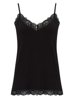 Pour Moi Black Cami Sofa Loves Lace Soft Hidden Support Pyjama Top