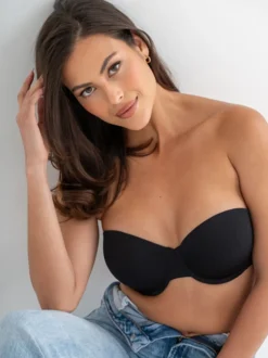 Pour Moi Black Definitions Push Up Multiway Strapless Bra